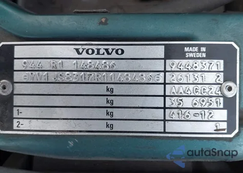 1994 Volvo 940 z USA, uszkodzony, nr VIN YV1JS8317R1148486